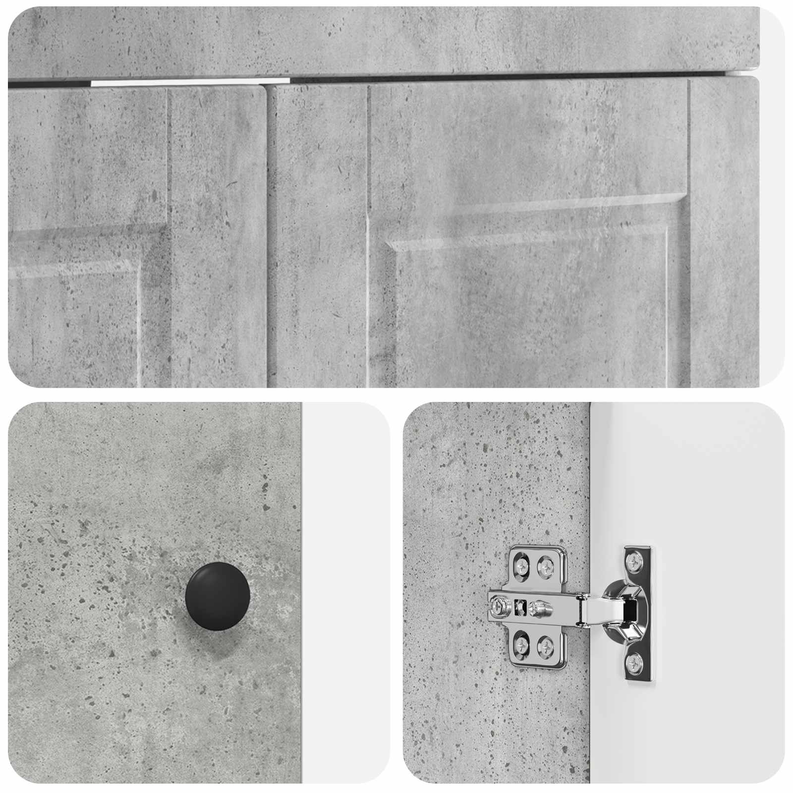 Set di mobili per il bagno Grigio Cemento 56 x 37,5 x 81 cm | homemem39