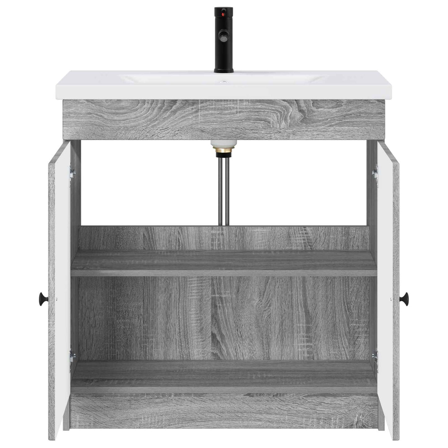 Set di mobili per il bagno Sonoma grigio 56 x 37,5 x 81 cm | homemem39