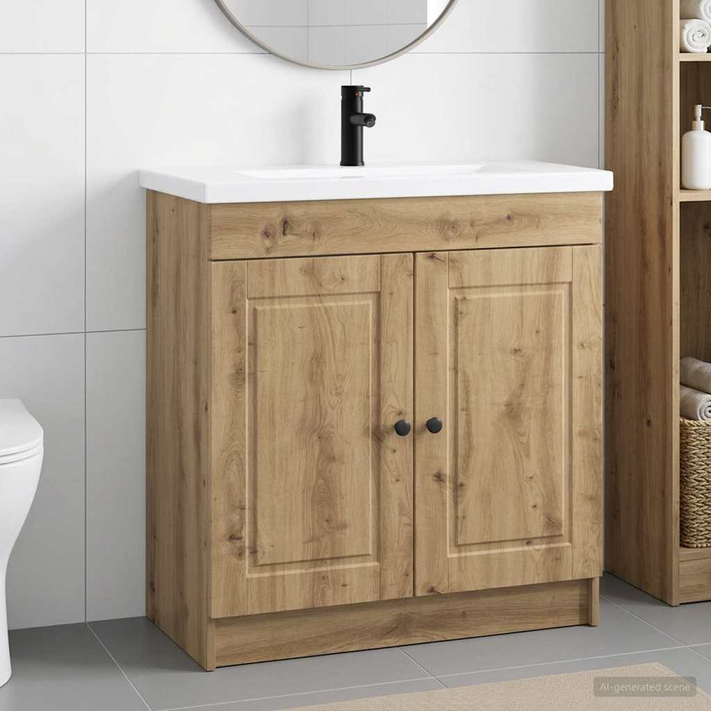 Set di mobili per il bagno Rovere Artigianale 56 x 37,5 x 81 cm | homemem39
