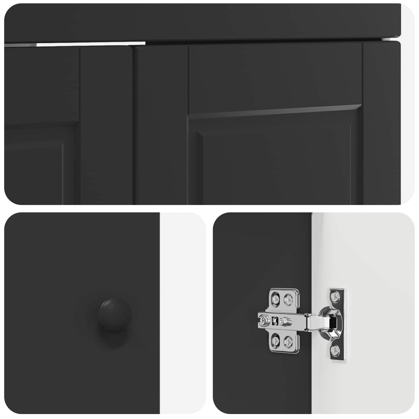 Set di mobili per il bagno Nero 78,5 x 37,5 x 81 cm | homemem39