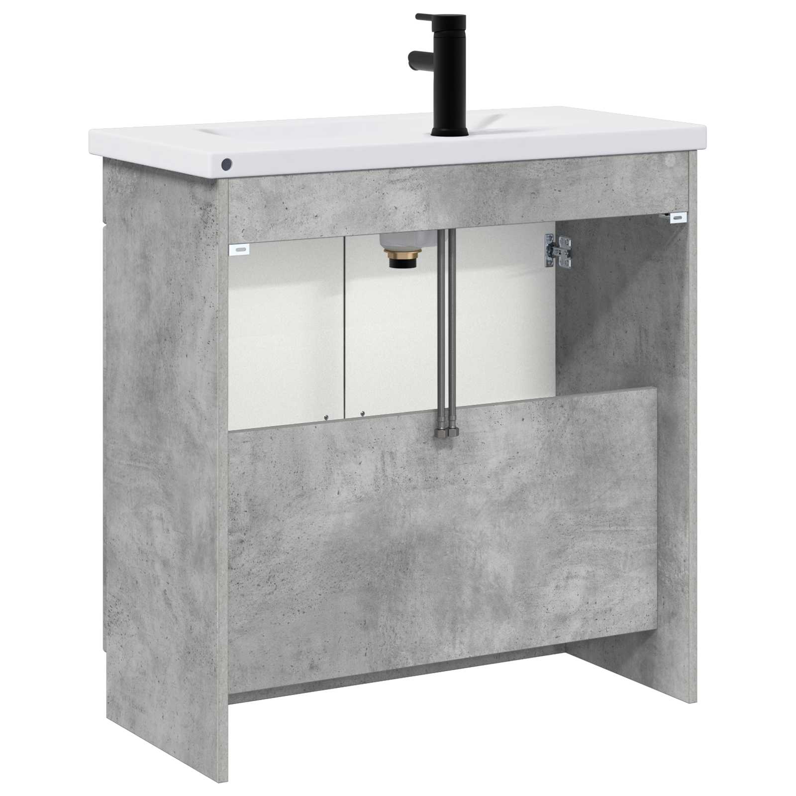 Set di mobili per il bagno Grigio Cemento 78,5 x 37,5 x 81 cm | homemem39