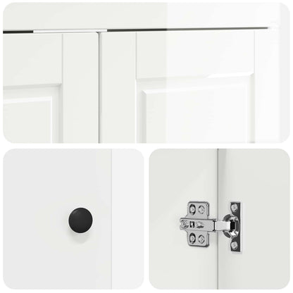 Set di mobili per il bagno Bianco Lucido 78,5 x 37,5 x 81 cm | homemem39