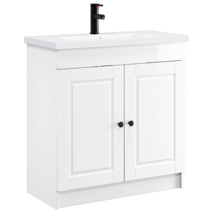 Set di mobili per il bagno Bianco Lucido 78,5 x 37,5 x 81 cm | homemem39