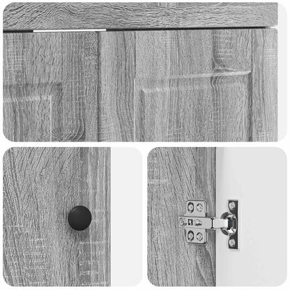 Set di mobili per il bagno Sonoma grigio 78,5 x 37,5 x 81 cm | homemem39