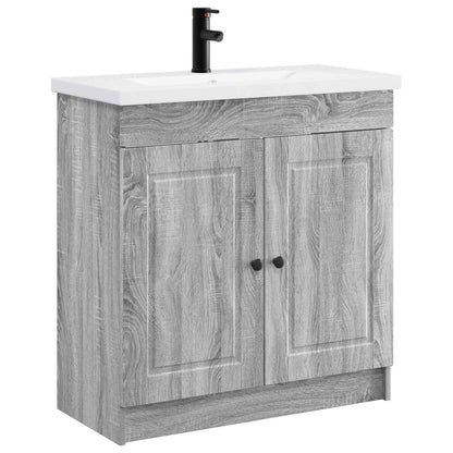 Set di mobili per il bagno Sonoma grigio 78,5 x 37,5 x 81 cm | homemem39