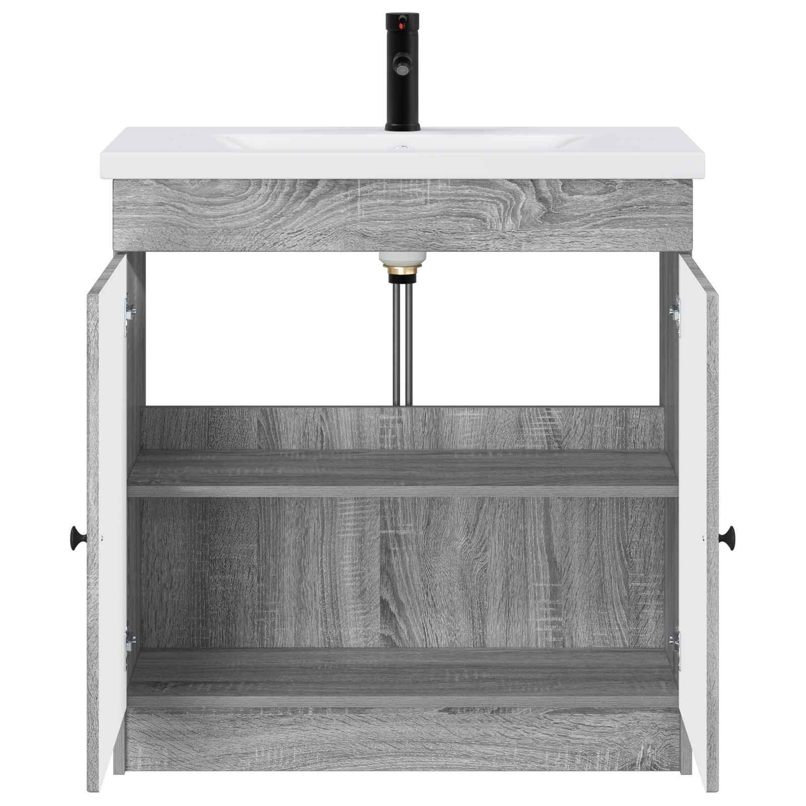 Set di mobili per il bagno Sonoma grigio 78,5 x 37,5 x 81 cm | homemem39