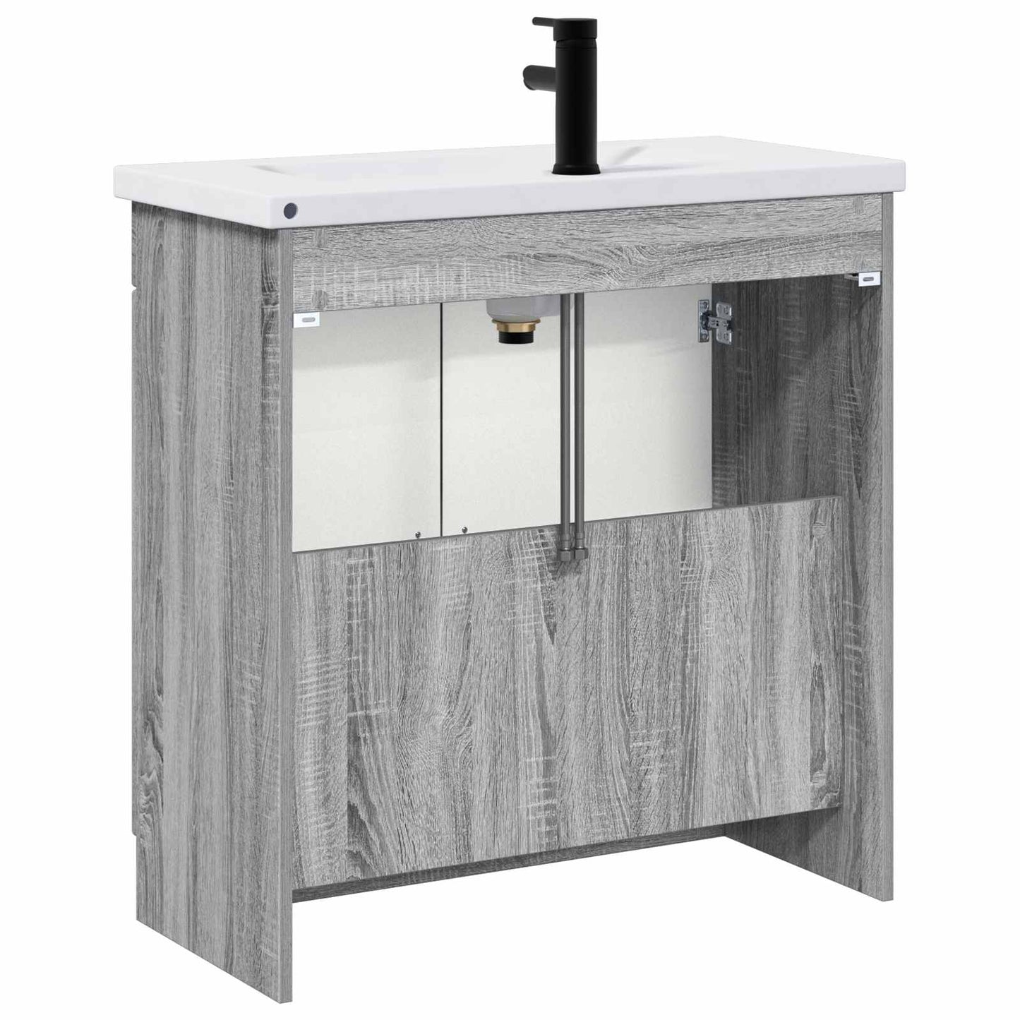 Set di mobili per il bagno Sonoma grigio 78,5 x 37,5 x 81 cm | homemem39