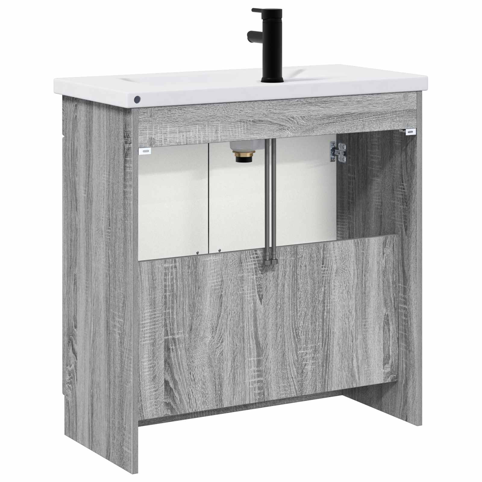 Set di mobili per il bagno Sonoma grigio 78,5 x 37,5 x 81 cm | homemem39