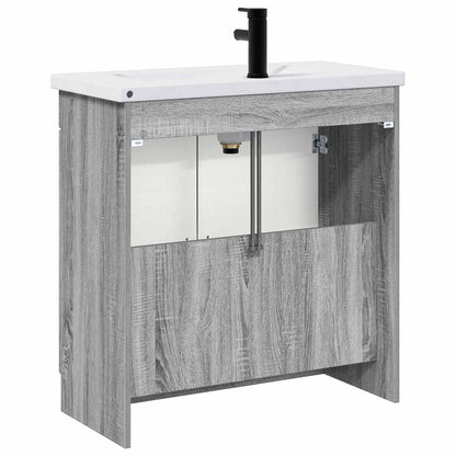 Set di mobili per il bagno Sonoma grigio 78,5 x 37,5 x 81 cm | homemem39