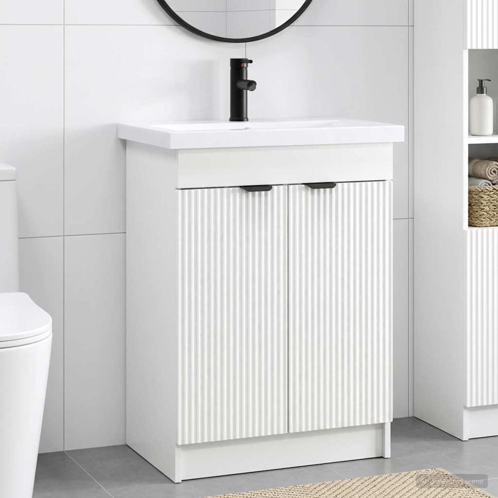 Set di mobili per il bagno Bianco 56 x 37,5 x 81 cm | homemem39