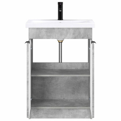 Set di mobili per il bagno Grigio Cemento 56 x 37,5 x 81 cm | homemem39