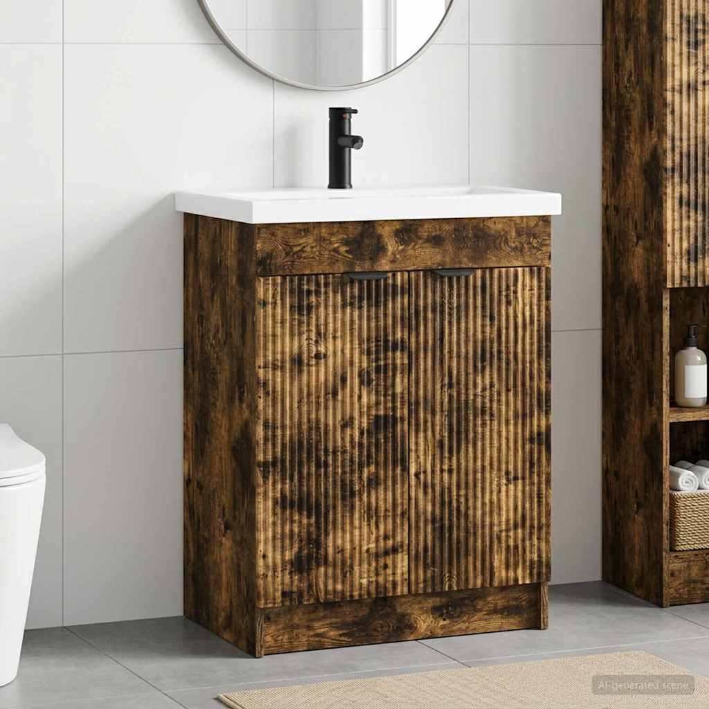 Set di mobili per il bagno Rovere Fumo 56 x 37,5 x 81 cm | homemem39
