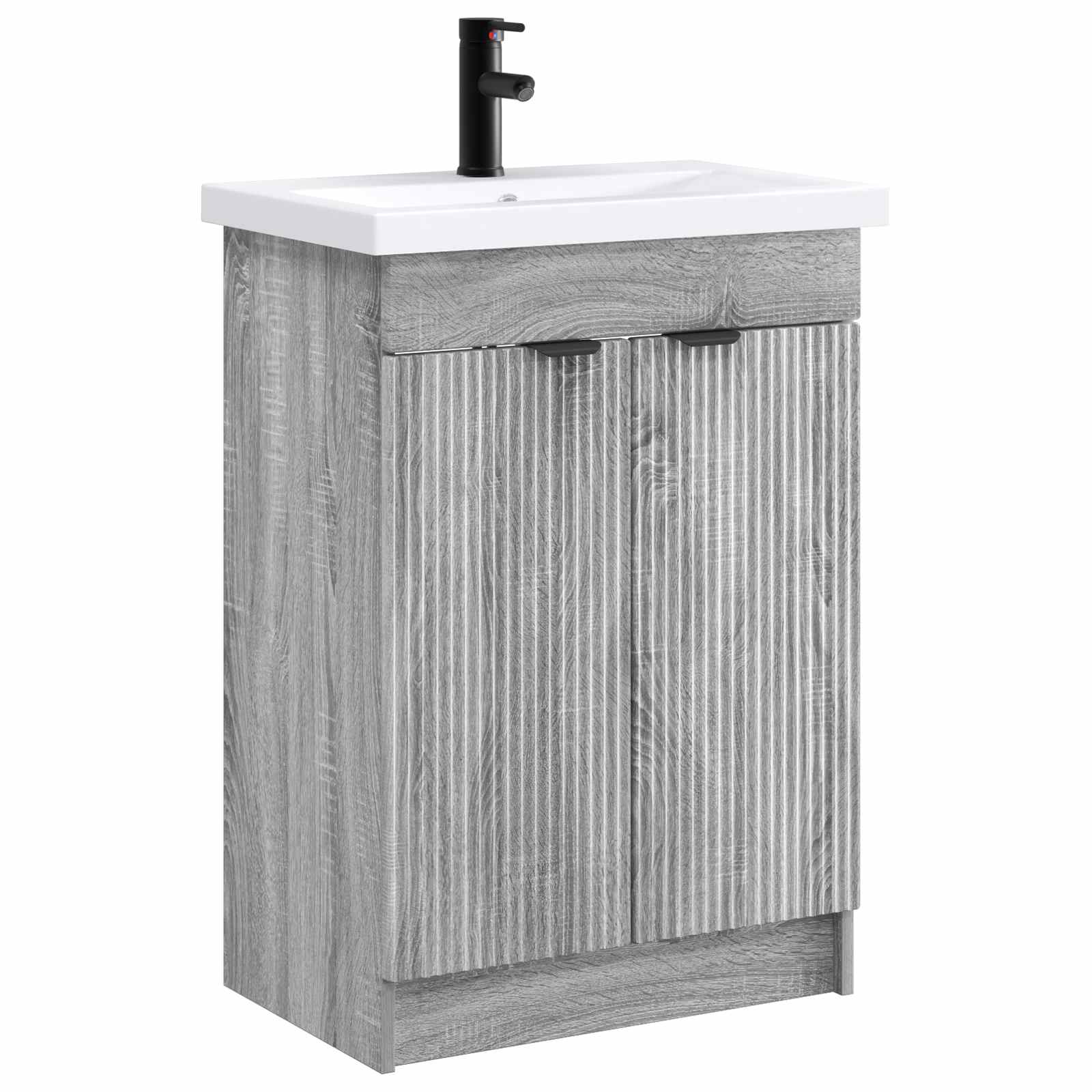 Set di mobili per il bagno Sonoma grigio 78,5 x 37,5 x 81 cm | homemem39