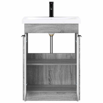 Set di mobili per il bagno Sonoma grigio 78,5 x 37,5 x 81 cm | homemem39