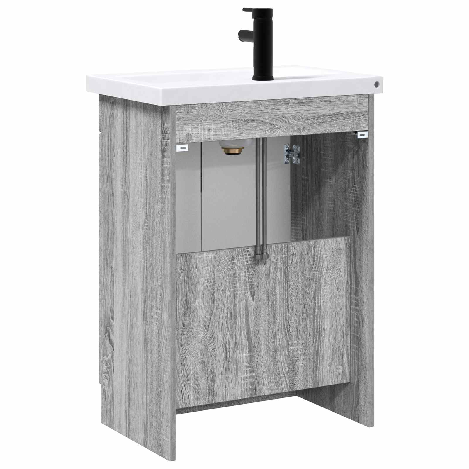 Set di mobili per il bagno Sonoma grigio 78,5 x 37,5 x 81 cm | homemem39