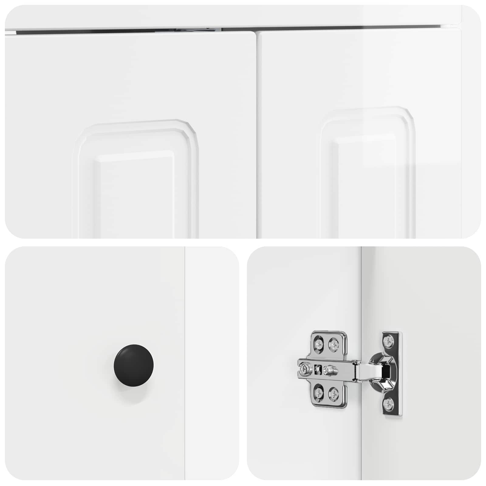 Set di mobili per il bagno Bianco Lucido 56 x 37,5 x 81 cm | homemem39