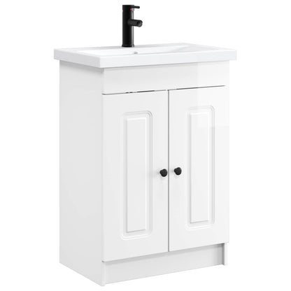 Set di mobili per il bagno Bianco Lucido 56 x 37,5 x 81 cm | homemem39
