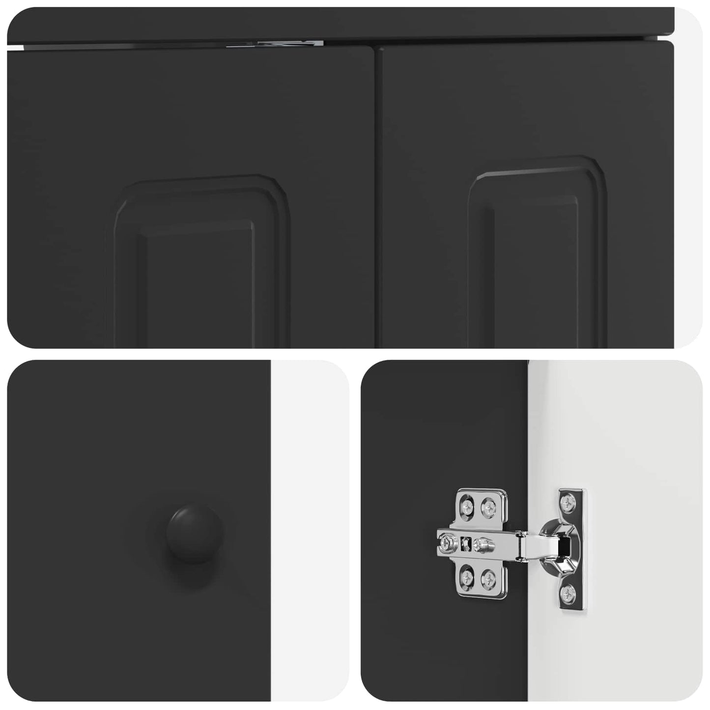 Set di mobili per il bagno Nero 78,5 x 37,5 x 81 cm | homemem39