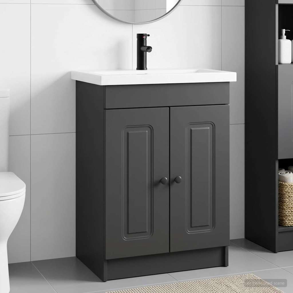 Set di mobili per il bagno Nero 78,5 x 37,5 x 81 cm | homemem39