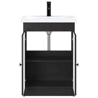 Set di mobili per il bagno Nero 78,5 x 37,5 x 81 cm | homemem39