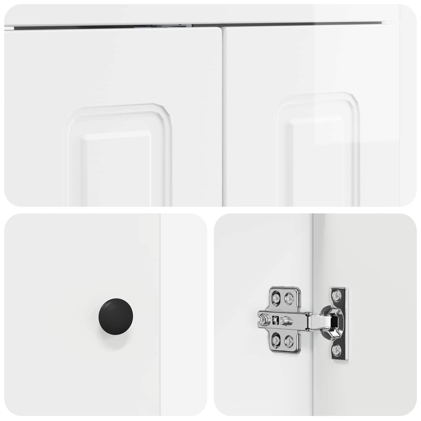 Set di mobili per il bagno Bianco Lucido 78,5 x 37,5 x 81 cm | homemem39