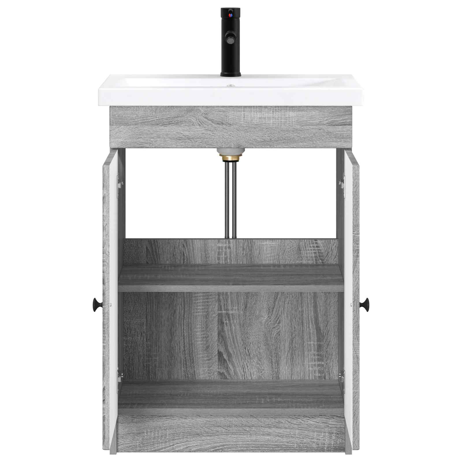 Set di mobili per il bagno Sonoma grigio 78,5 x 37,5 x 81 cm | homemem39