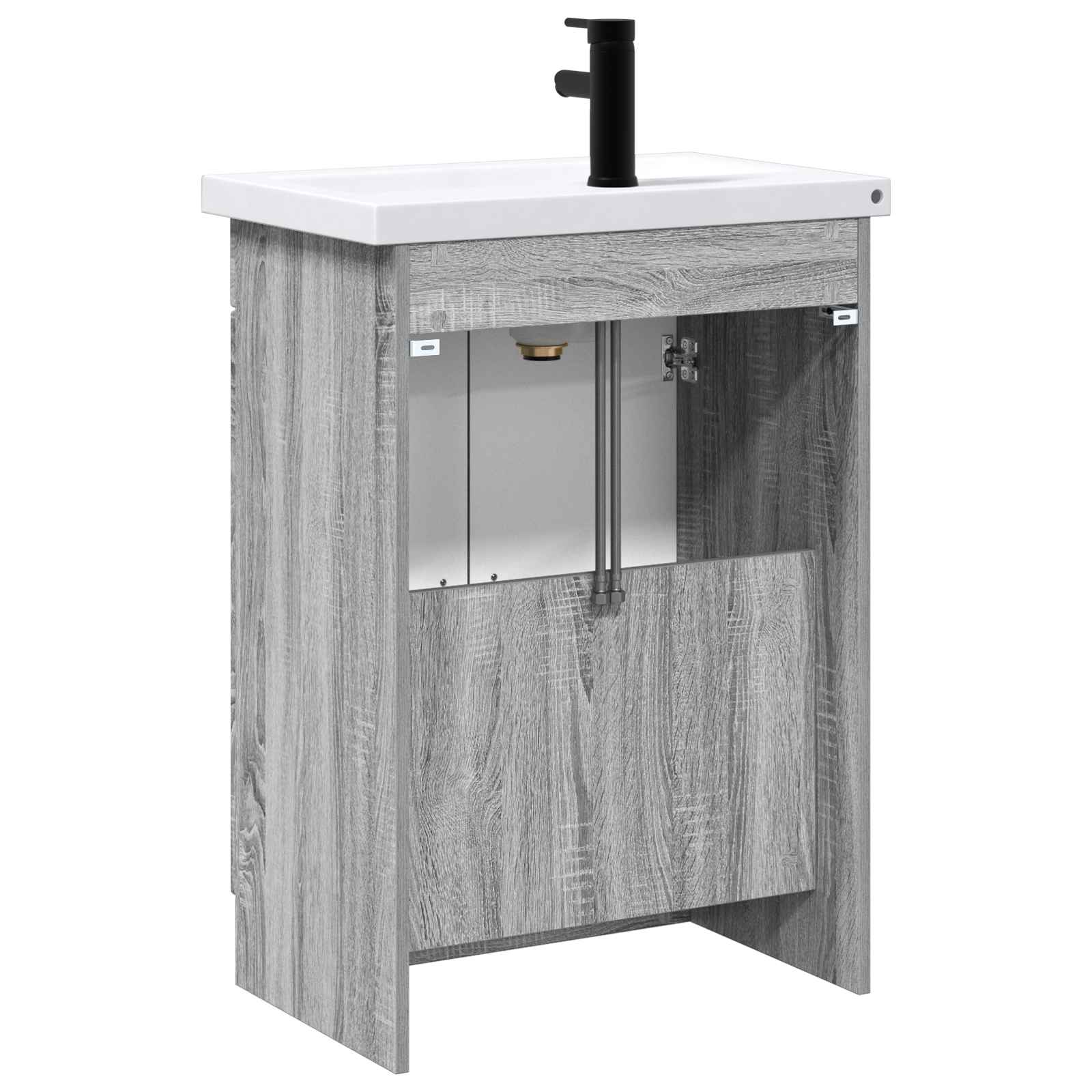 Set di mobili per il bagno Sonoma grigio 78,5 x 37,5 x 81 cm | homemem39