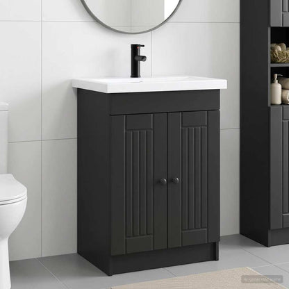 Set di mobili per il bagno Nero 56 x 37,5 x 81 cm | homemem39