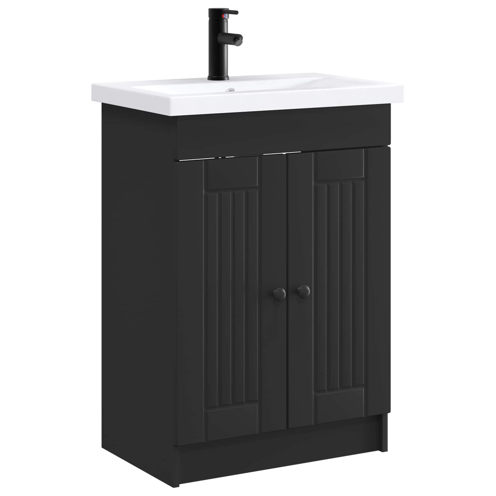 Set di mobili per il bagno Nero 56 x 37,5 x 81 cm | homemem39