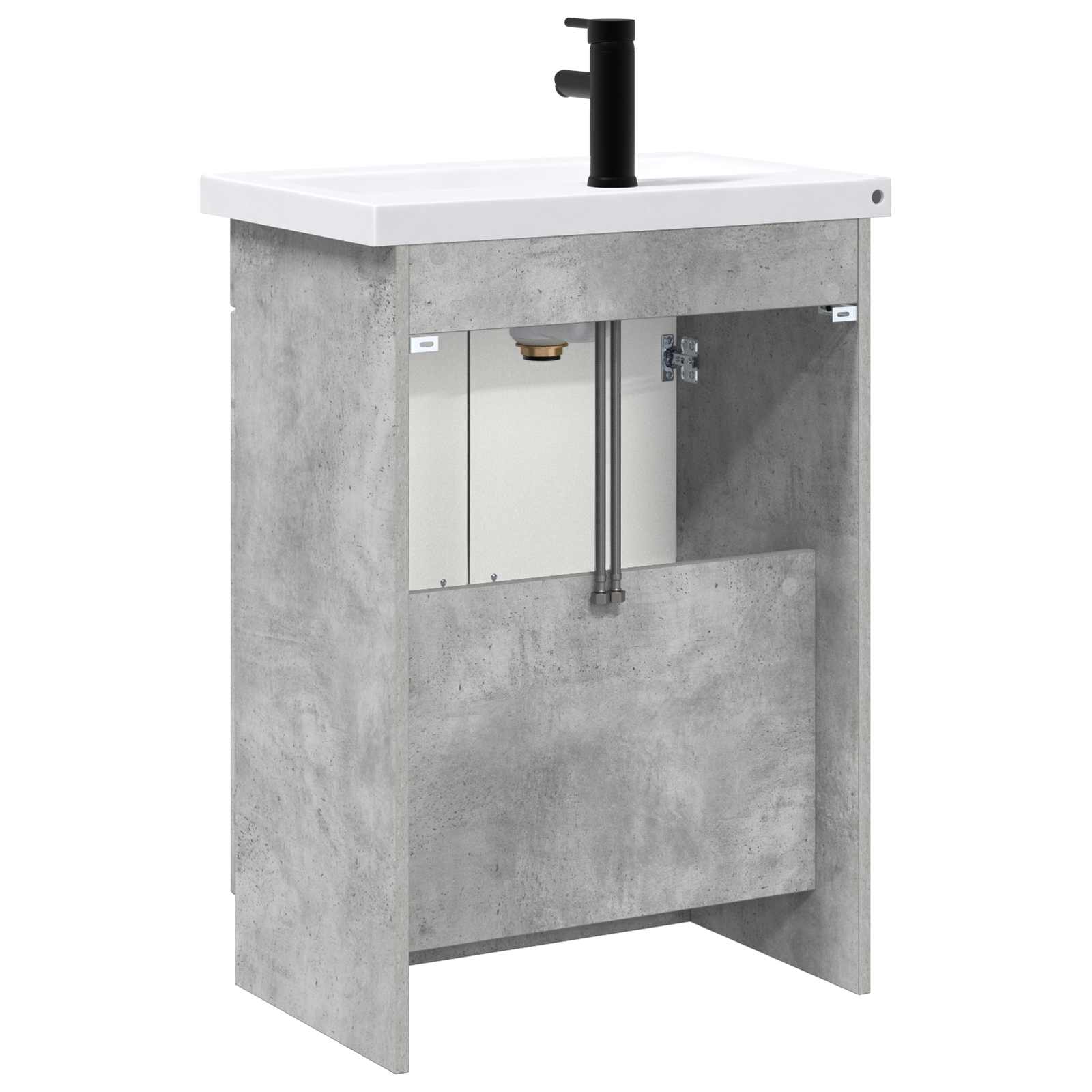 Set di mobili per il bagno Grigio Cemento 56 x 37,5 x 81 cm | homemem39