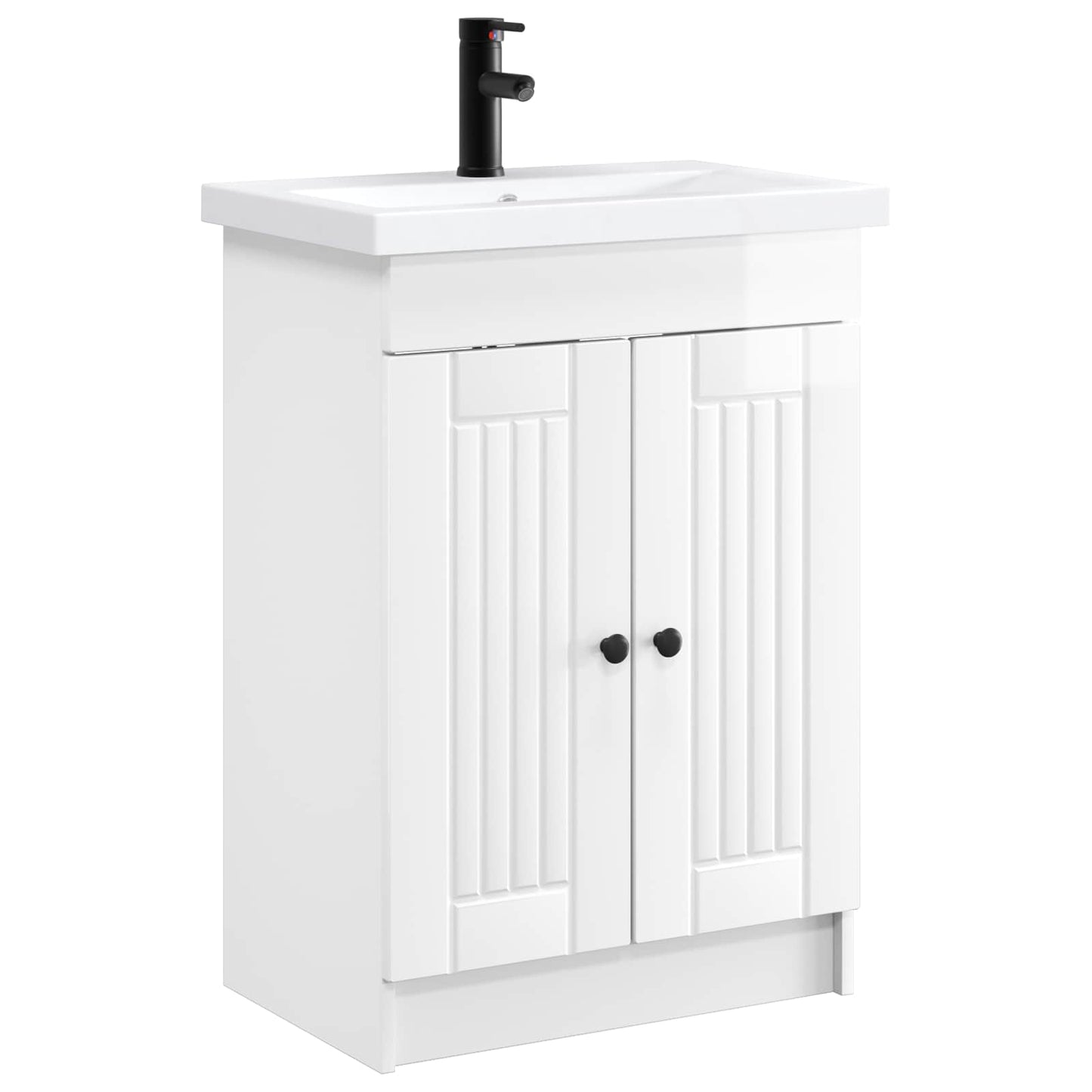 Set di mobili per il bagno Bianco Lucido 56 x 37,5 x 81 cm | homemem39