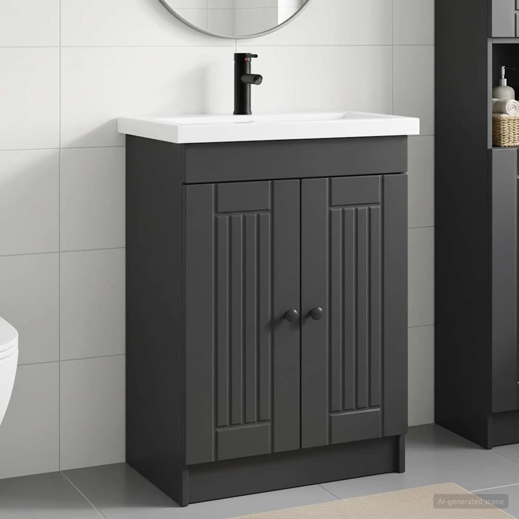 Set di mobili per il bagno Nero 78,5 x 37,5 x 81 cm | homemem39