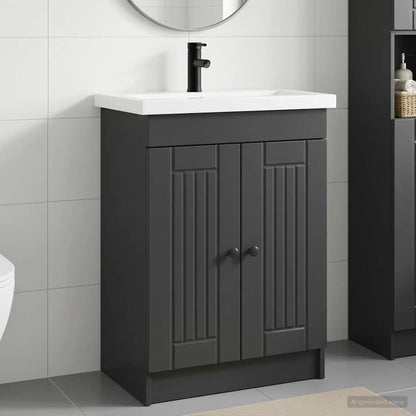 Set di mobili per il bagno Nero 78,5 x 37,5 x 81 cm | homemem39