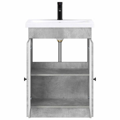Set di mobili per il bagno Grigio Cemento 78,5 x 37,5 x 81 cm | homemem39