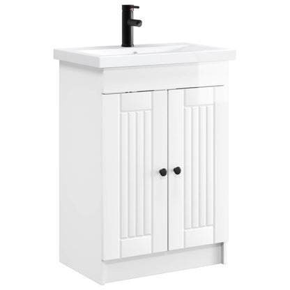 Set di mobili per il bagno Bianco Lucido 78,5 x 37,5 x 81 cm | homemem39