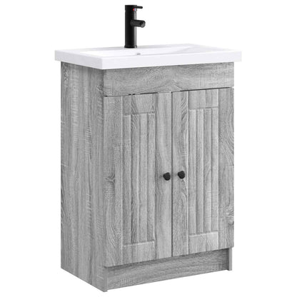 Set di mobili per il bagno Sonoma grigio 78,5 x 37,5 x 81 cm | homemem39