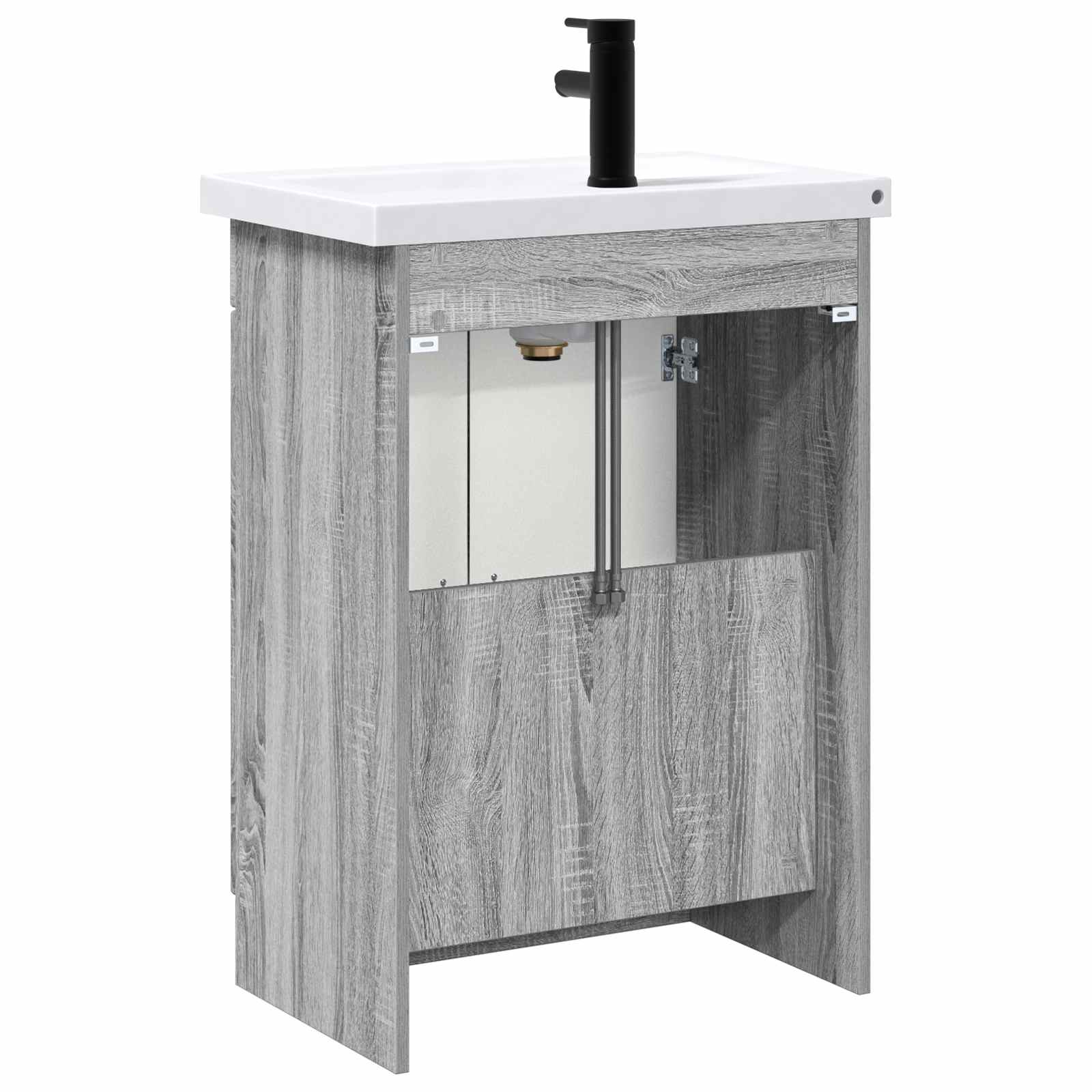 Set di mobili per il bagno Sonoma grigio 78,5 x 37,5 x 81 cm | homemem39