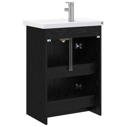Set di mobili per il bagno Rovere Nero 81 x 40 x 84,5 cm | homemem39
