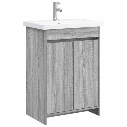 Set di mobili per il bagno Sonoma grigio 81 x 40 x 84,5 cm | homemem39
