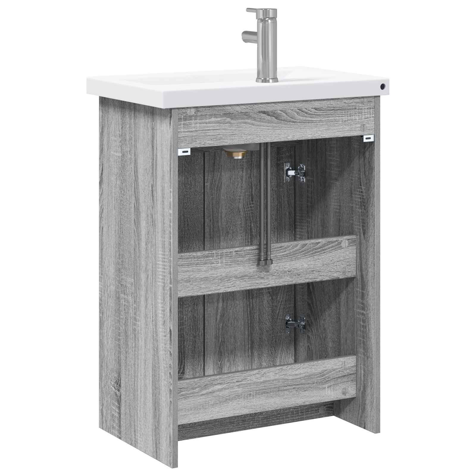 Set di mobili per il bagno Sonoma grigio 81 x 40 x 84,5 cm | homemem39