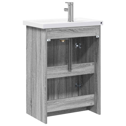 Set di mobili per il bagno Sonoma grigio 81 x 40 x 84,5 cm | homemem39