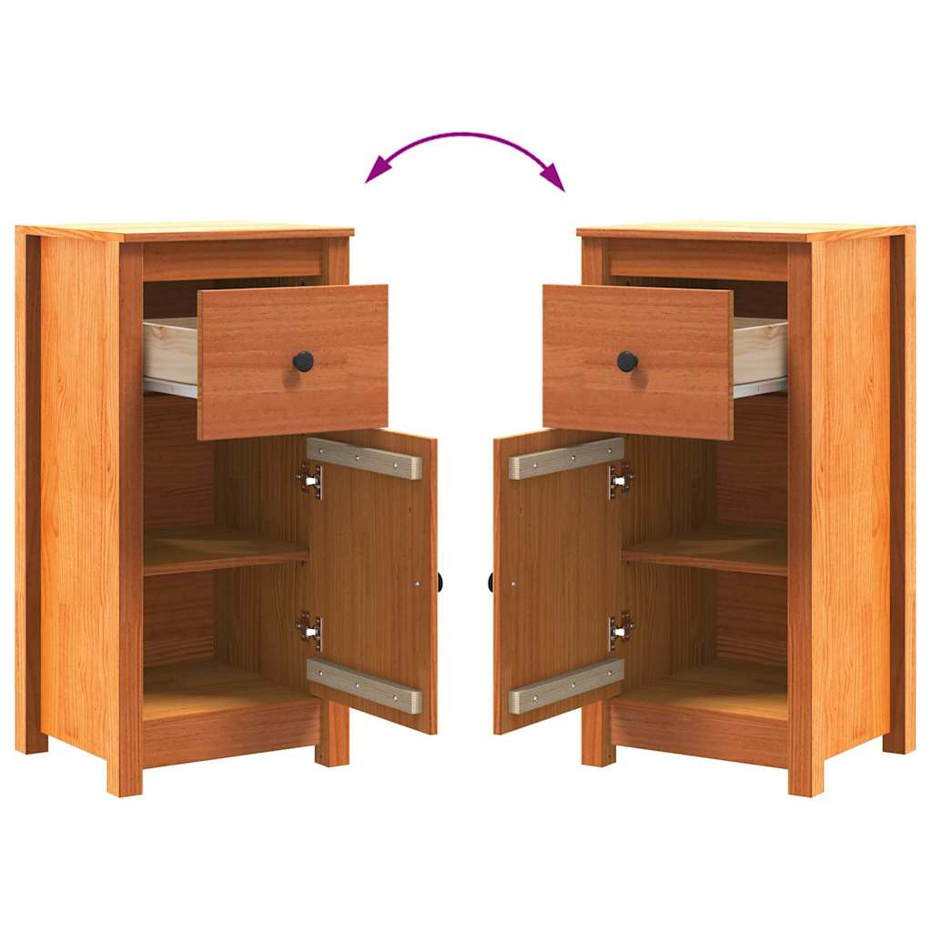 Credenza Marrone cerato 39 x 34,5 x 80 cm Pino massello