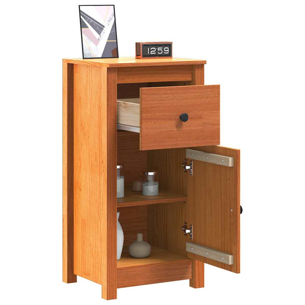 Credenza Marrone cerato 39 x 34,5 x 80 cm Pino massello