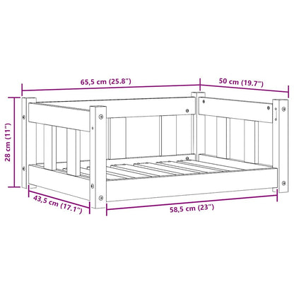 Letto per Cani Marrone cerato 65,5 x 50 x 28 cm Pino massello | homemem39