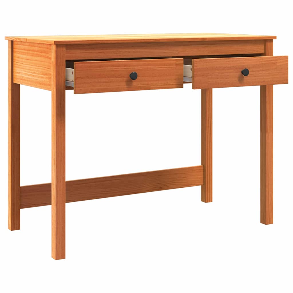 Scrivania Max Marrone 100 x 50 x 78 cm Pino massello | homemem39