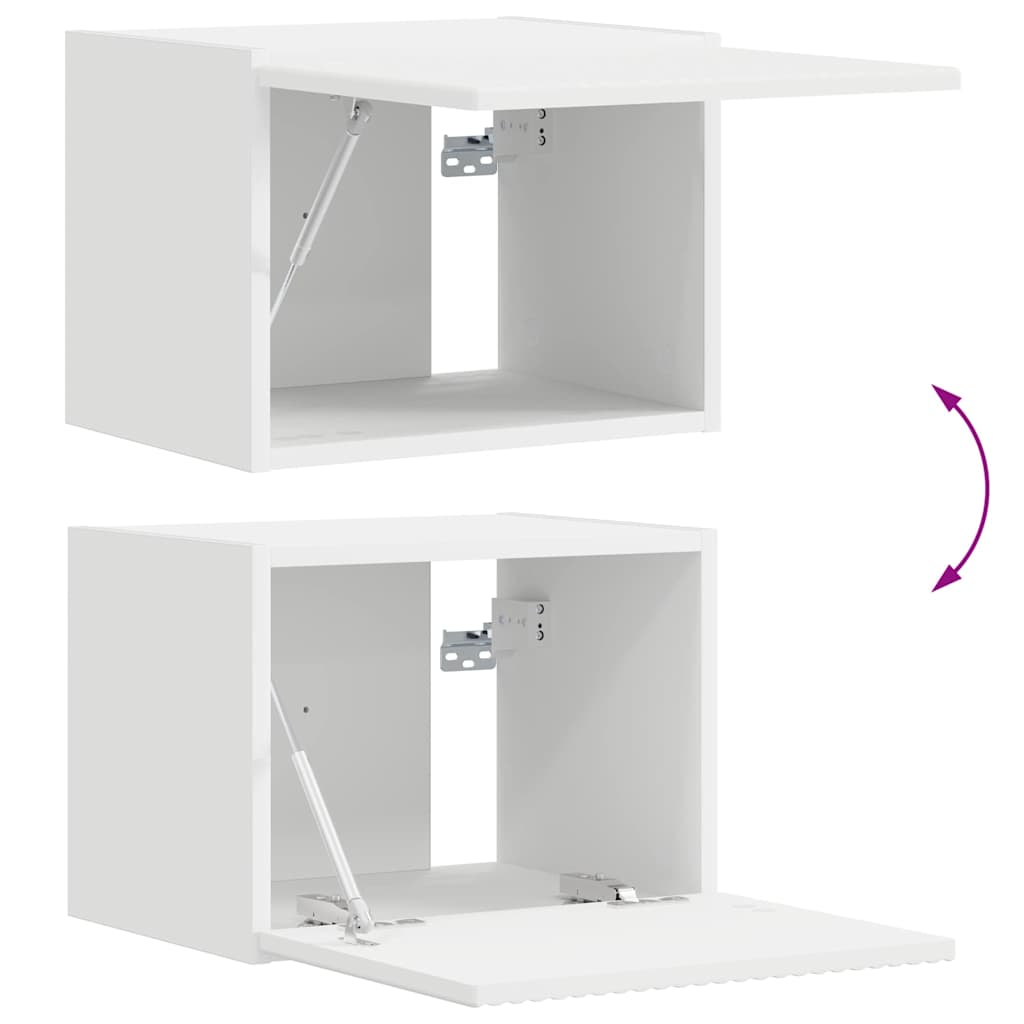 Mobile TV da parete Bianco 39 x 31 x 29,5 cm Legno multistrato
