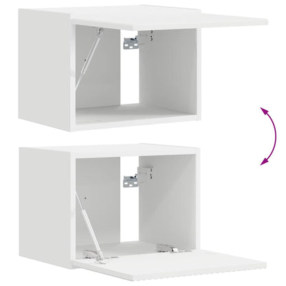 Mobile TV da parete Bianco 39 x 31 x 29,5 cm Legno multistrato