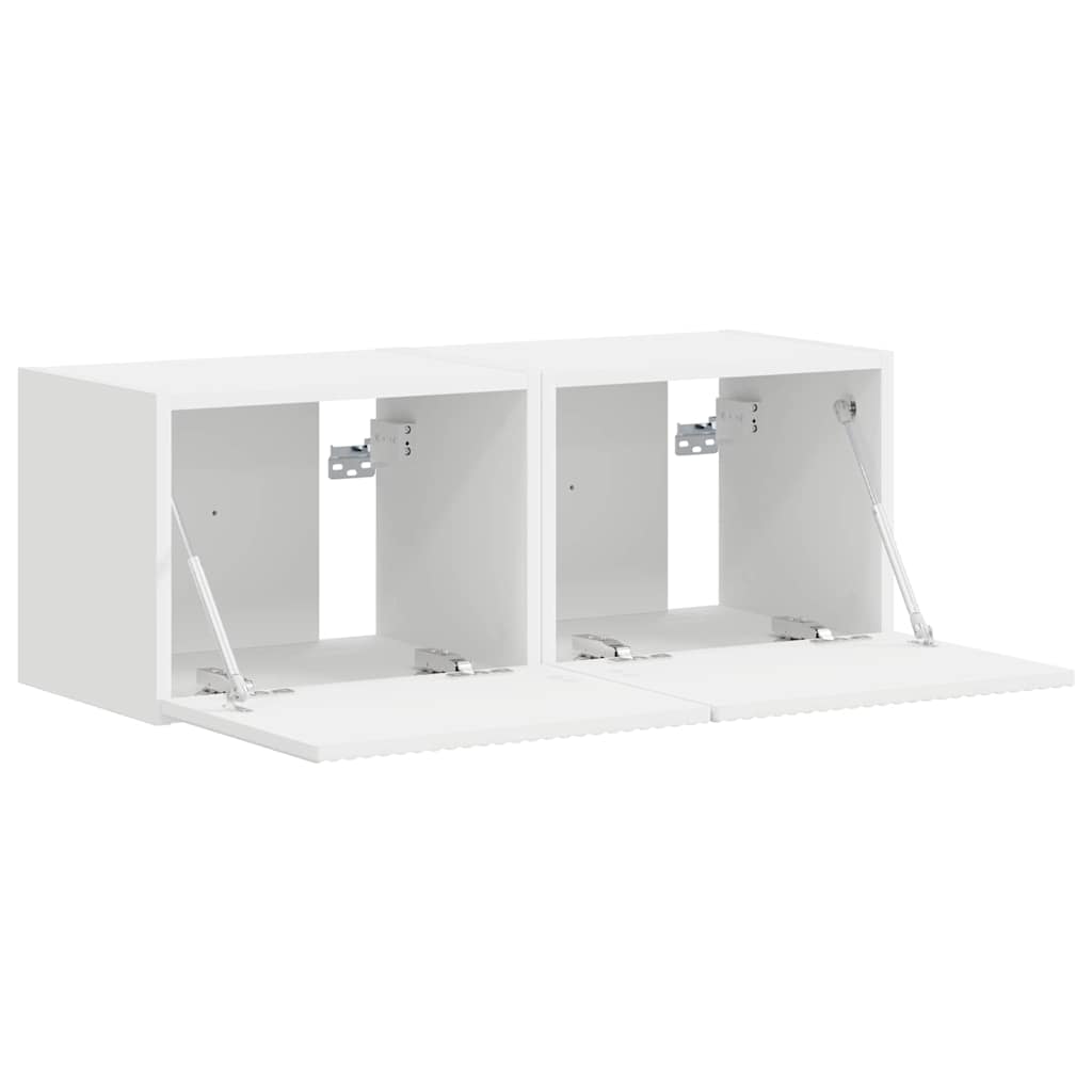 Mobile TV da parete 2 pcs Bianco 60 x 31 x 29.5 cm