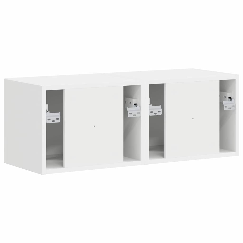 Mobile TV da parete 2 pcs Bianco 60 x 31 x 29.5 cm