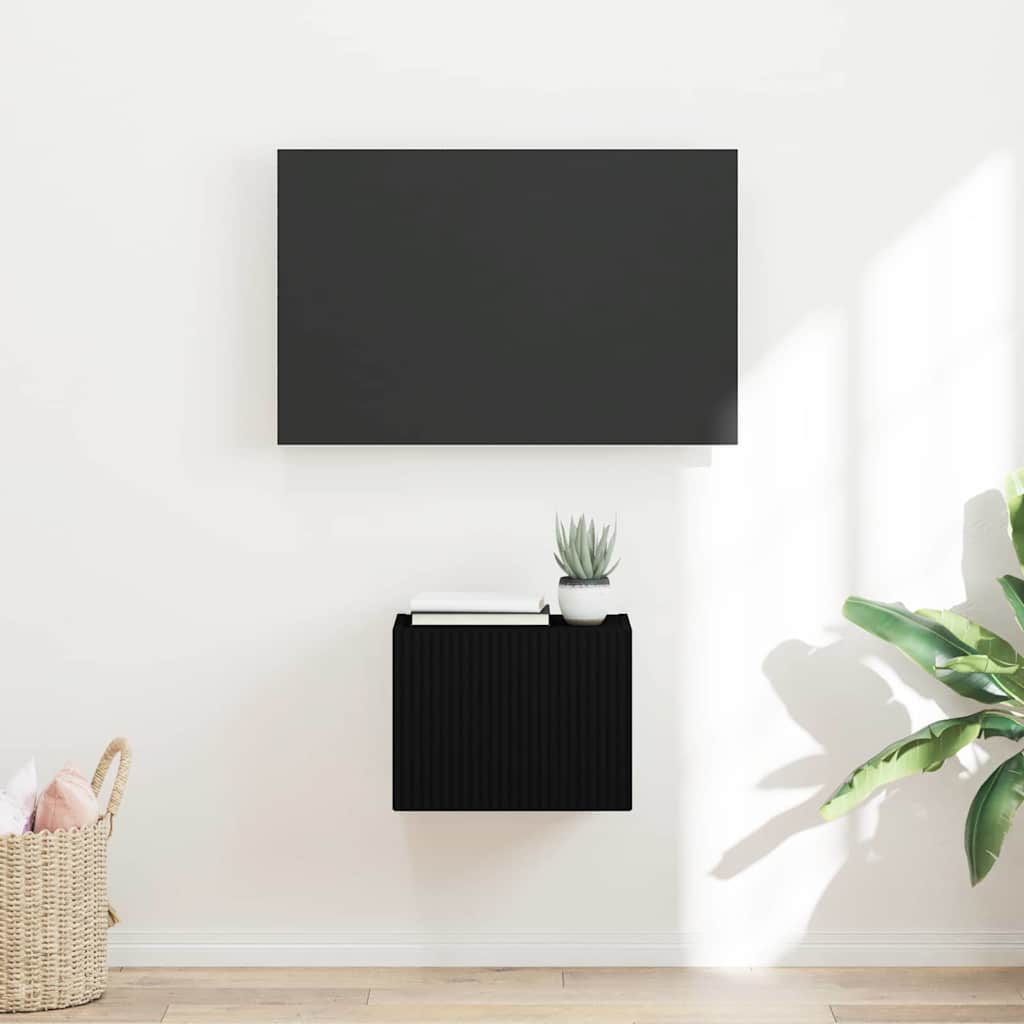 Mobile TV da parete Nero 39 x 31 x 29,5 cm Legno multistrato